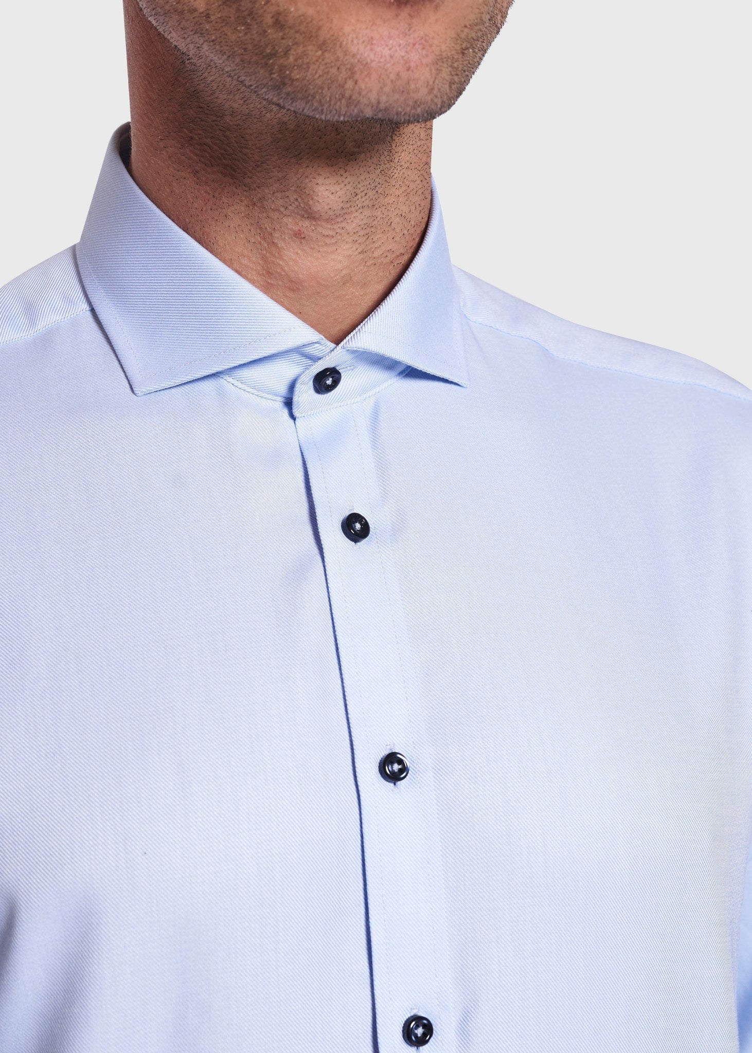 BS Huber Slim Fit Skjorte - Light Blue