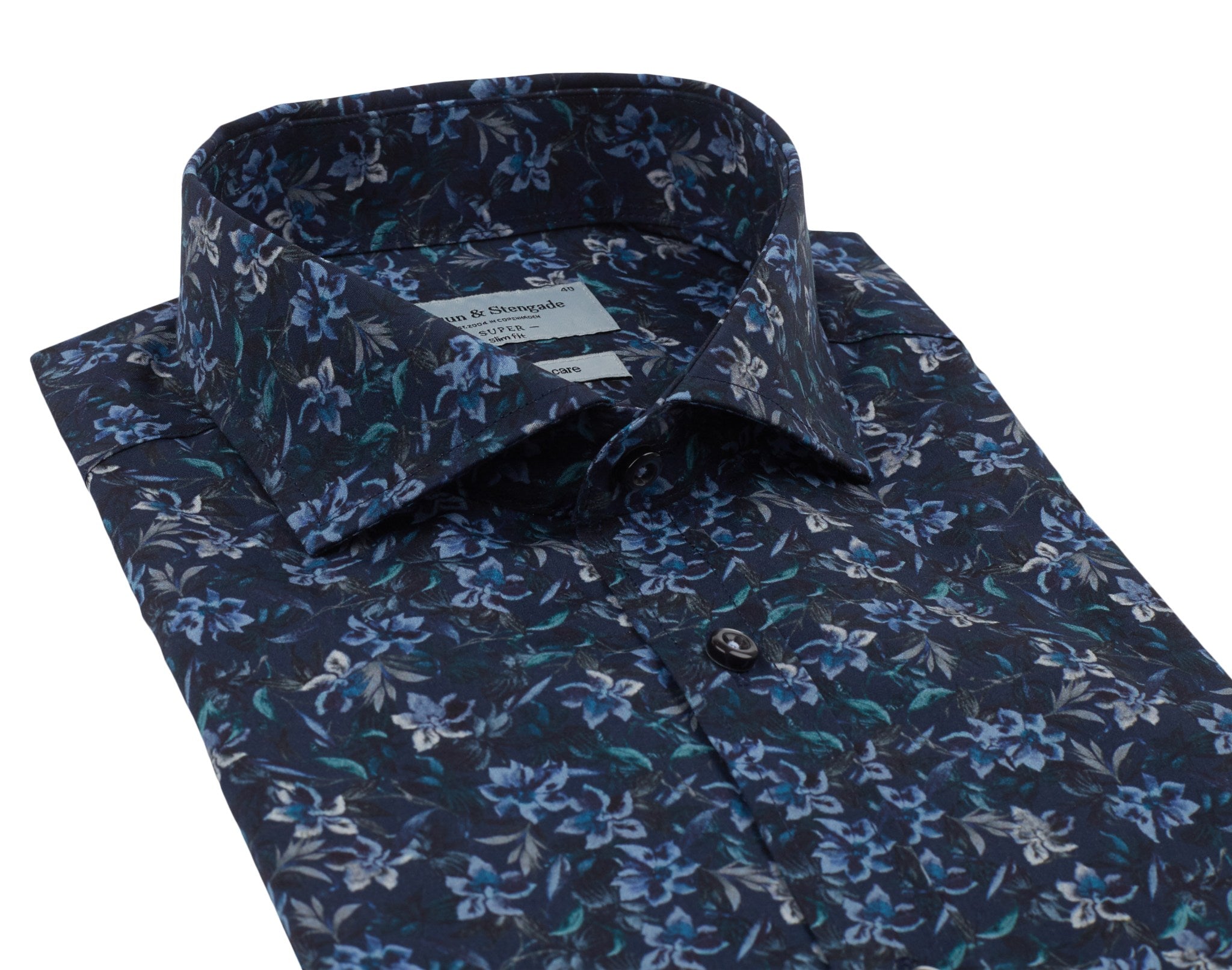 BS Hvam Super Slim Fit Skjorte - Navy