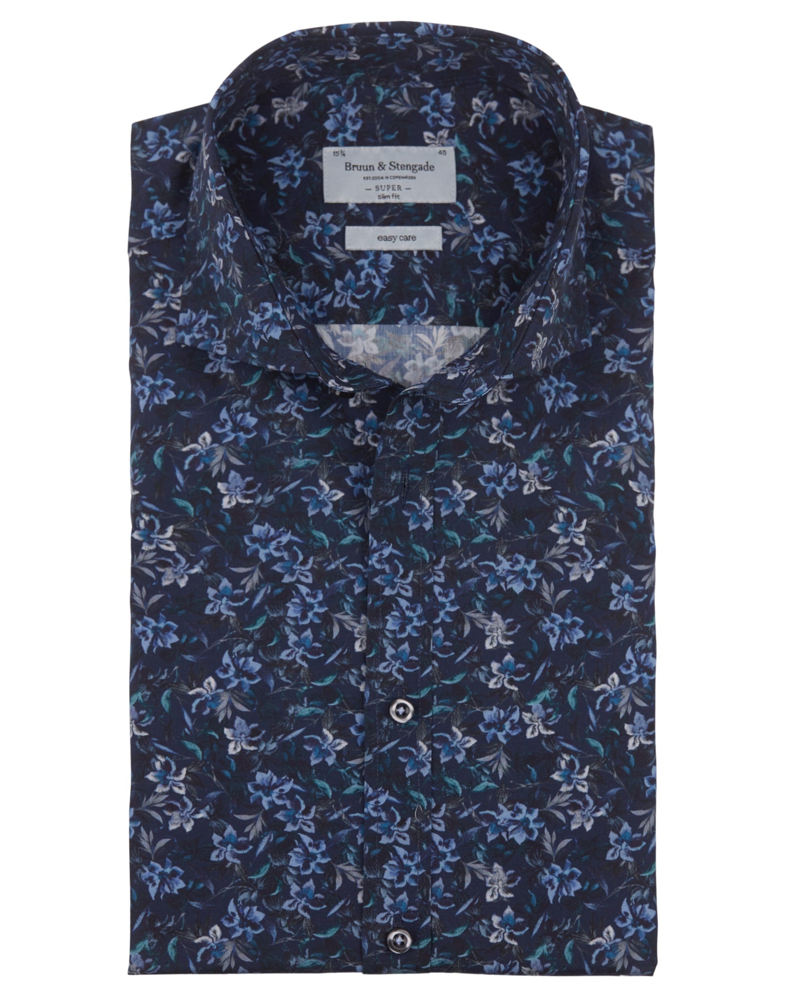BS Hvam Super Slim Fit Skjorte - Navy