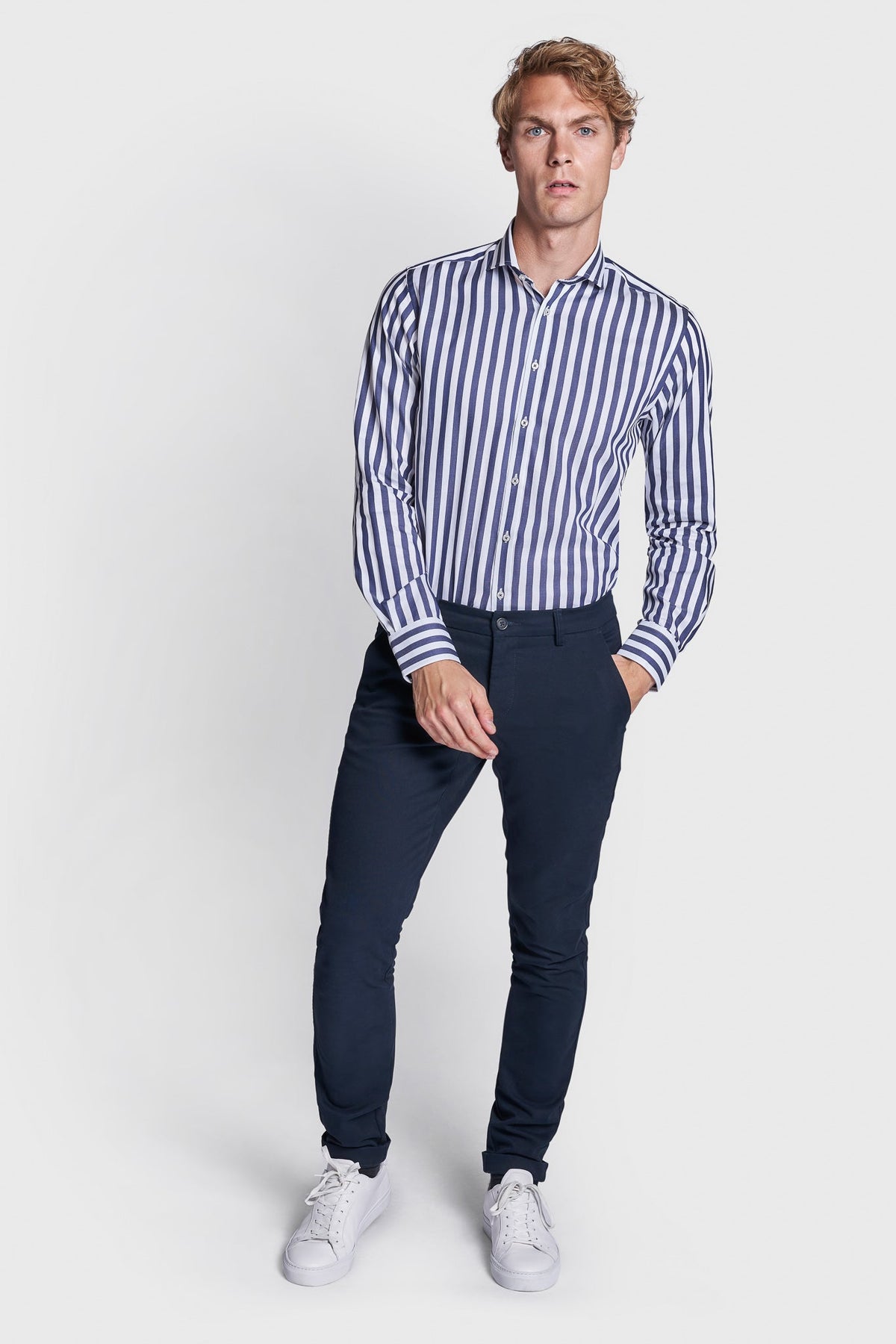 BS Jadon Modern Fit Skjorte - Navy