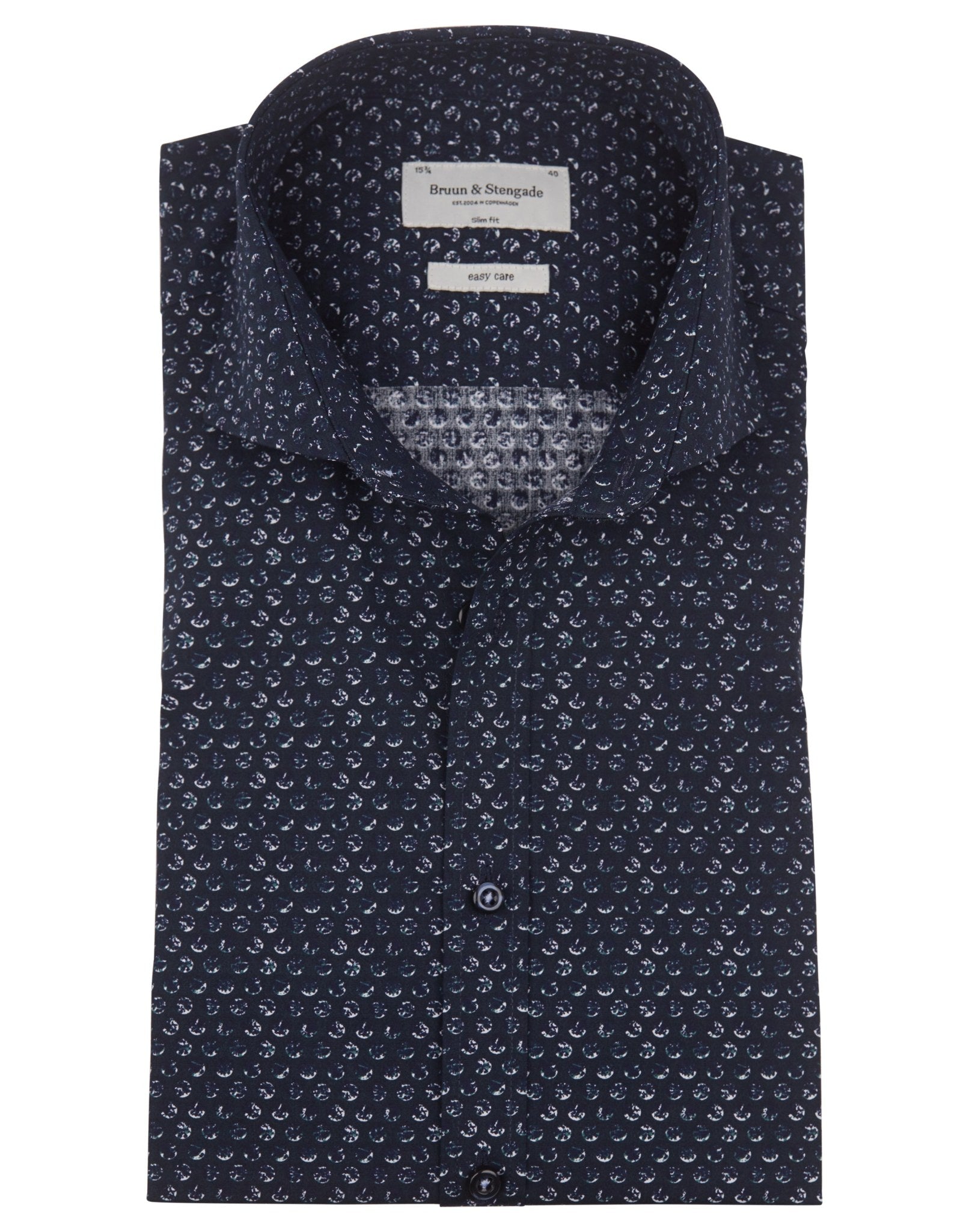 BS Jax Slim Fit Skjorte - Navy