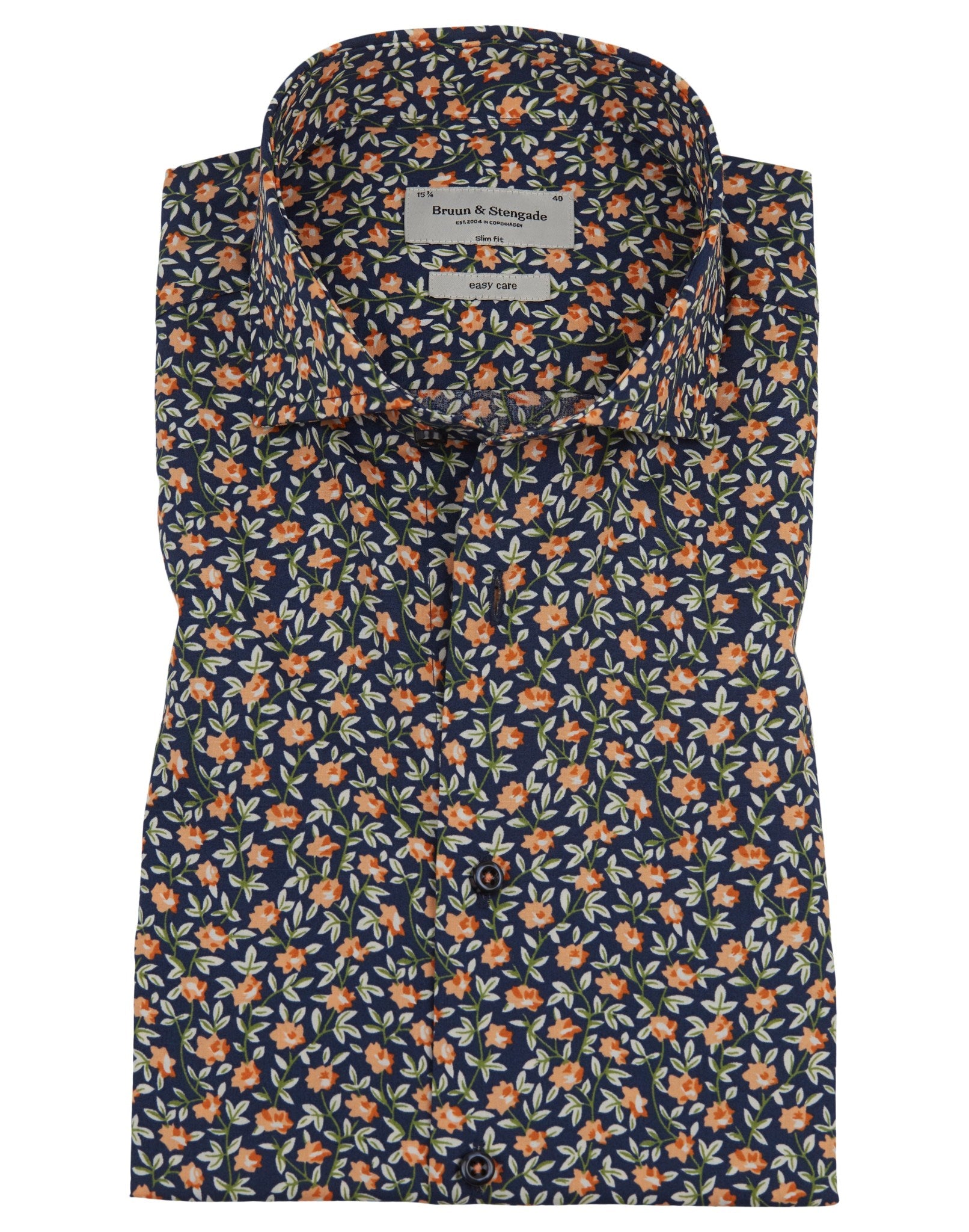 BS Jesse Slim Fit Skjorte - Dark Blue