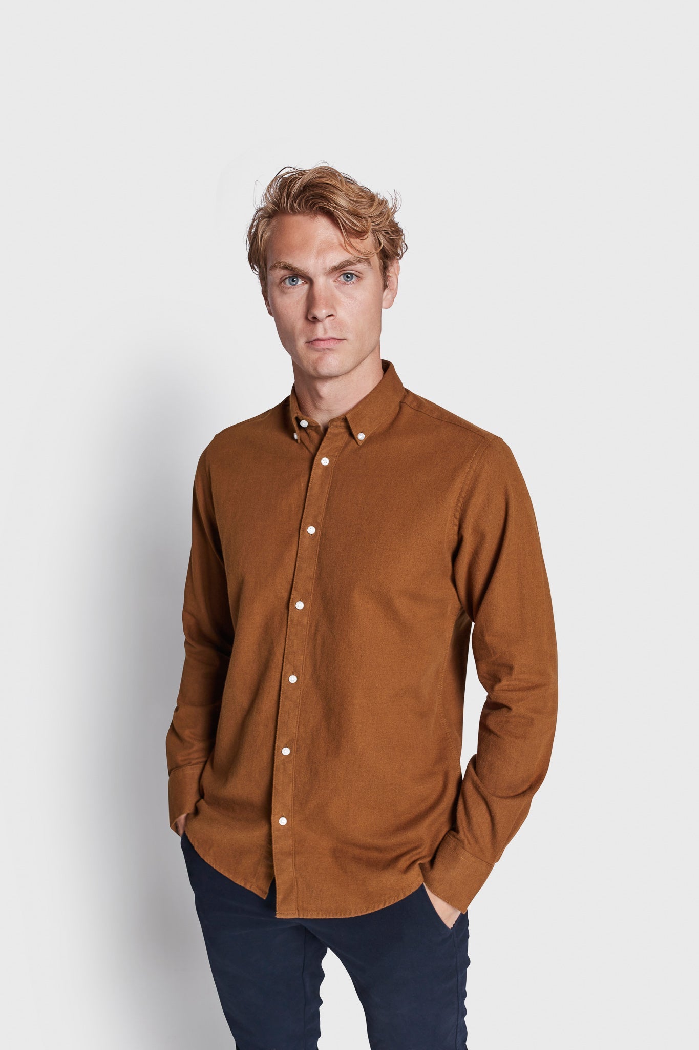 BS Ebruma Casual Modern Fit Skjorte - Ochre