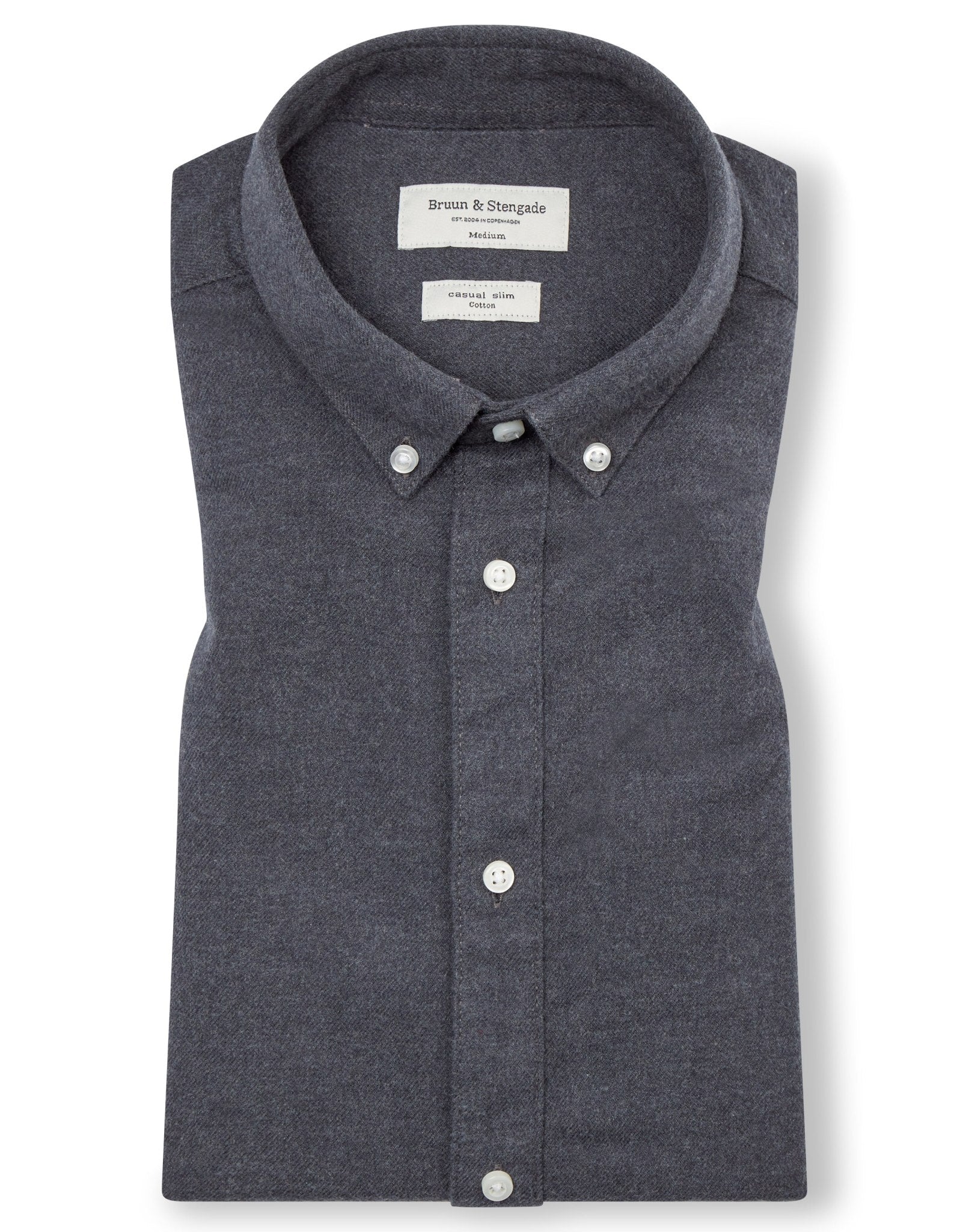 BS Jobe Casual Slim Fit Skjorte - Dark Grey