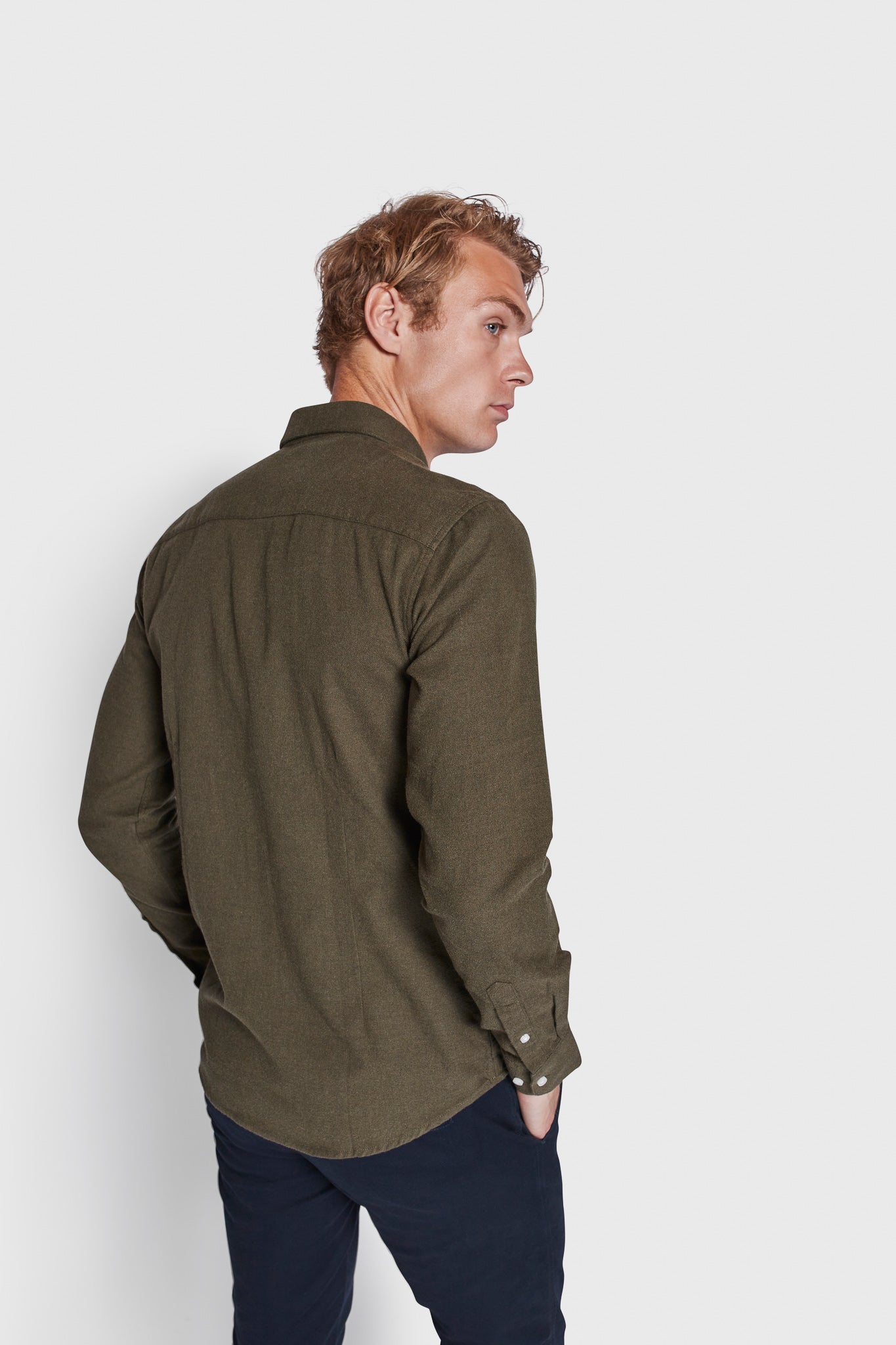 BS Ebruma Casual Modern Fit Skjorte - Green