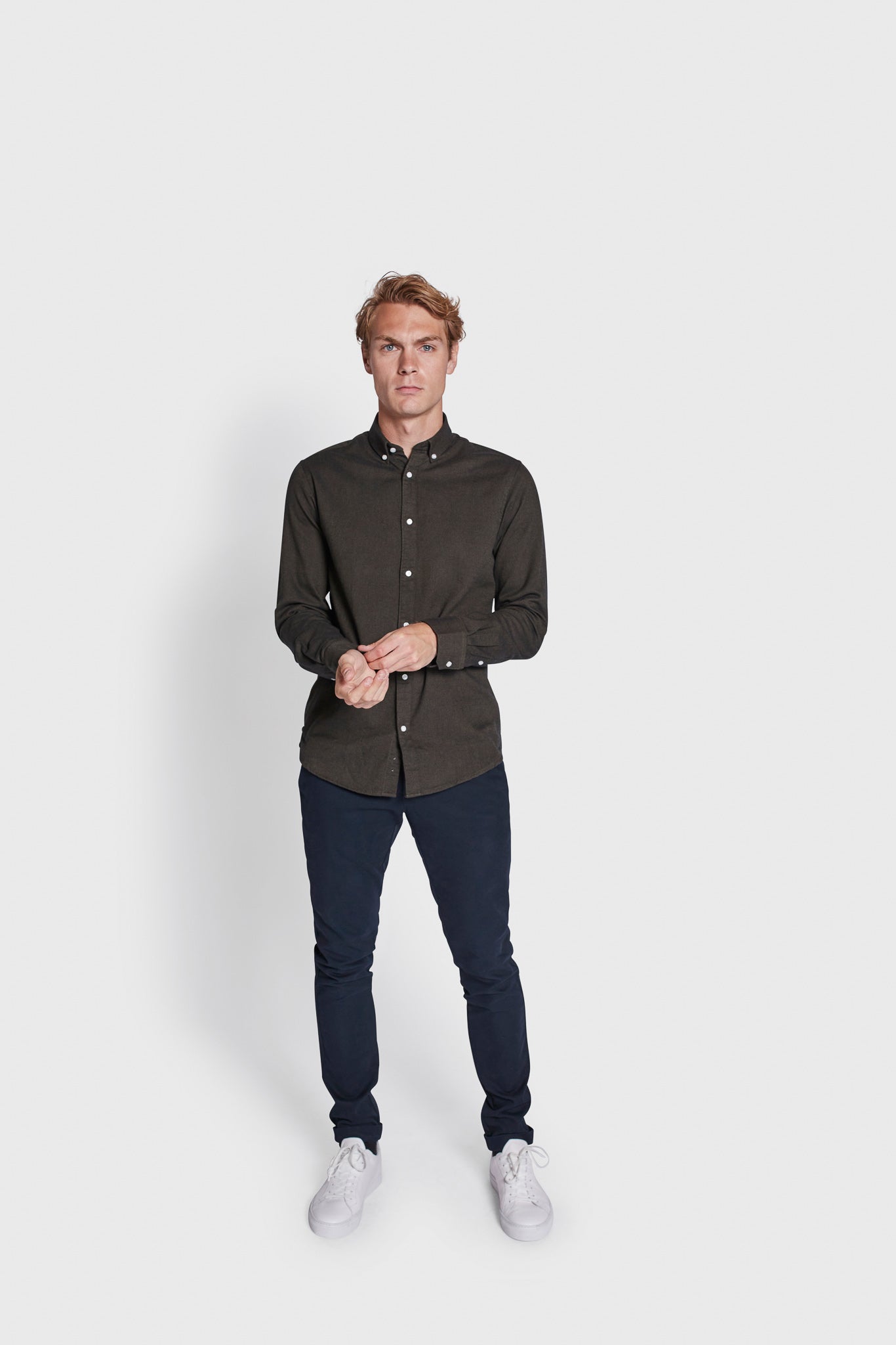 BS Ebruma Casual Modern Fit Skjorte - Dark Green