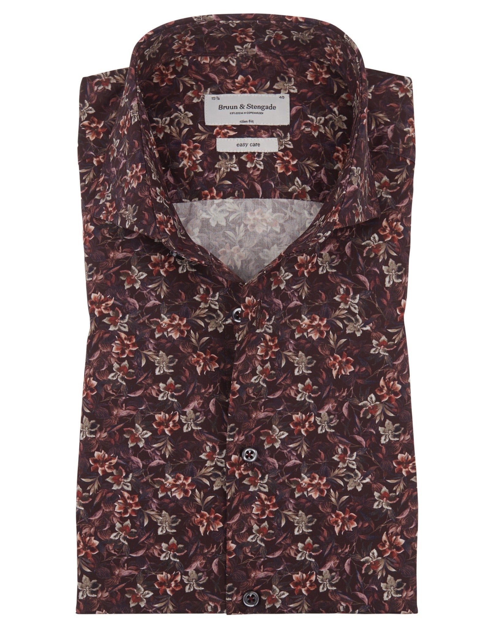 BS Juice Slim Fit Skjorte - Bordeaux