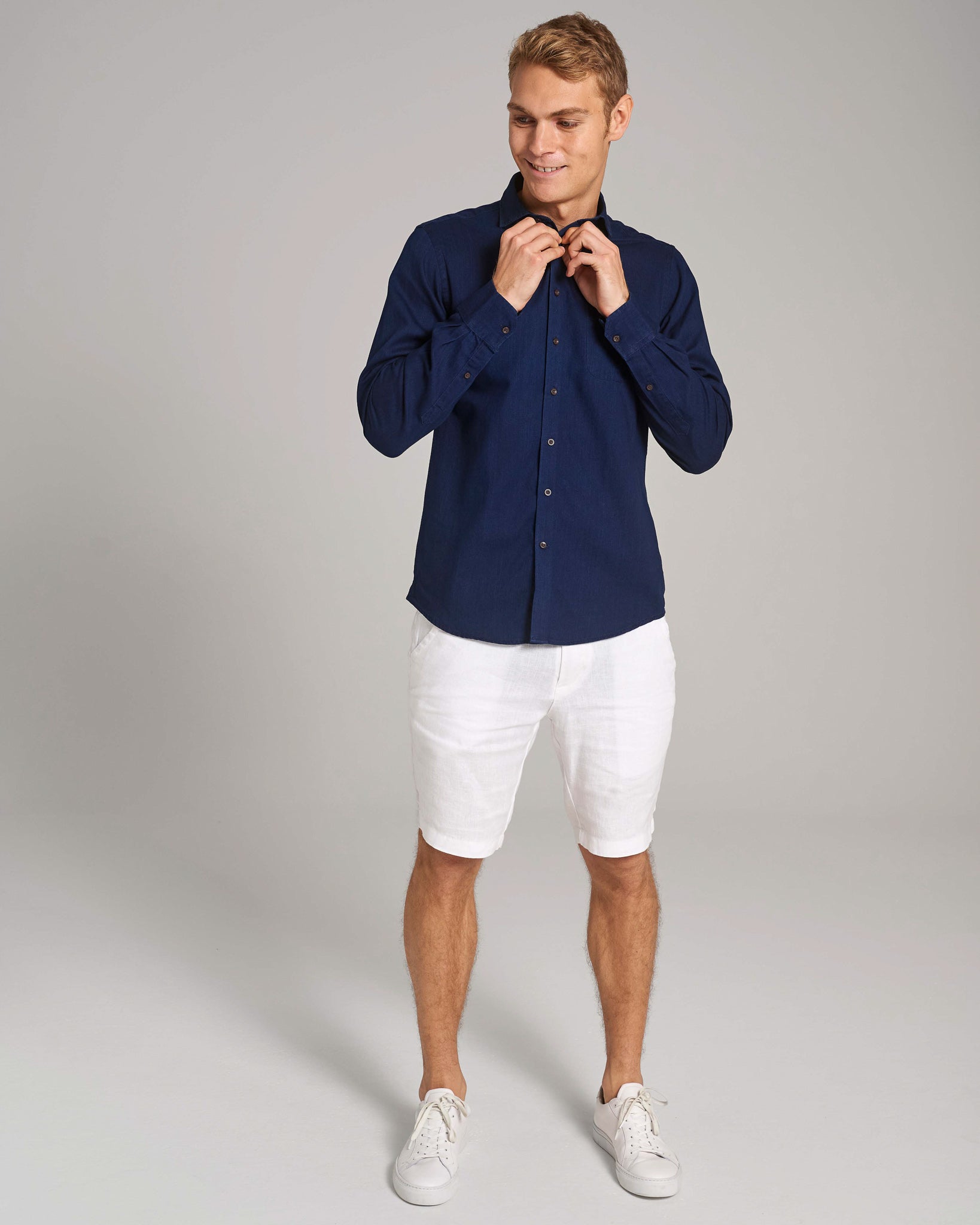 BS Norris Casual Slim Fit Skjorte - Dark indigo