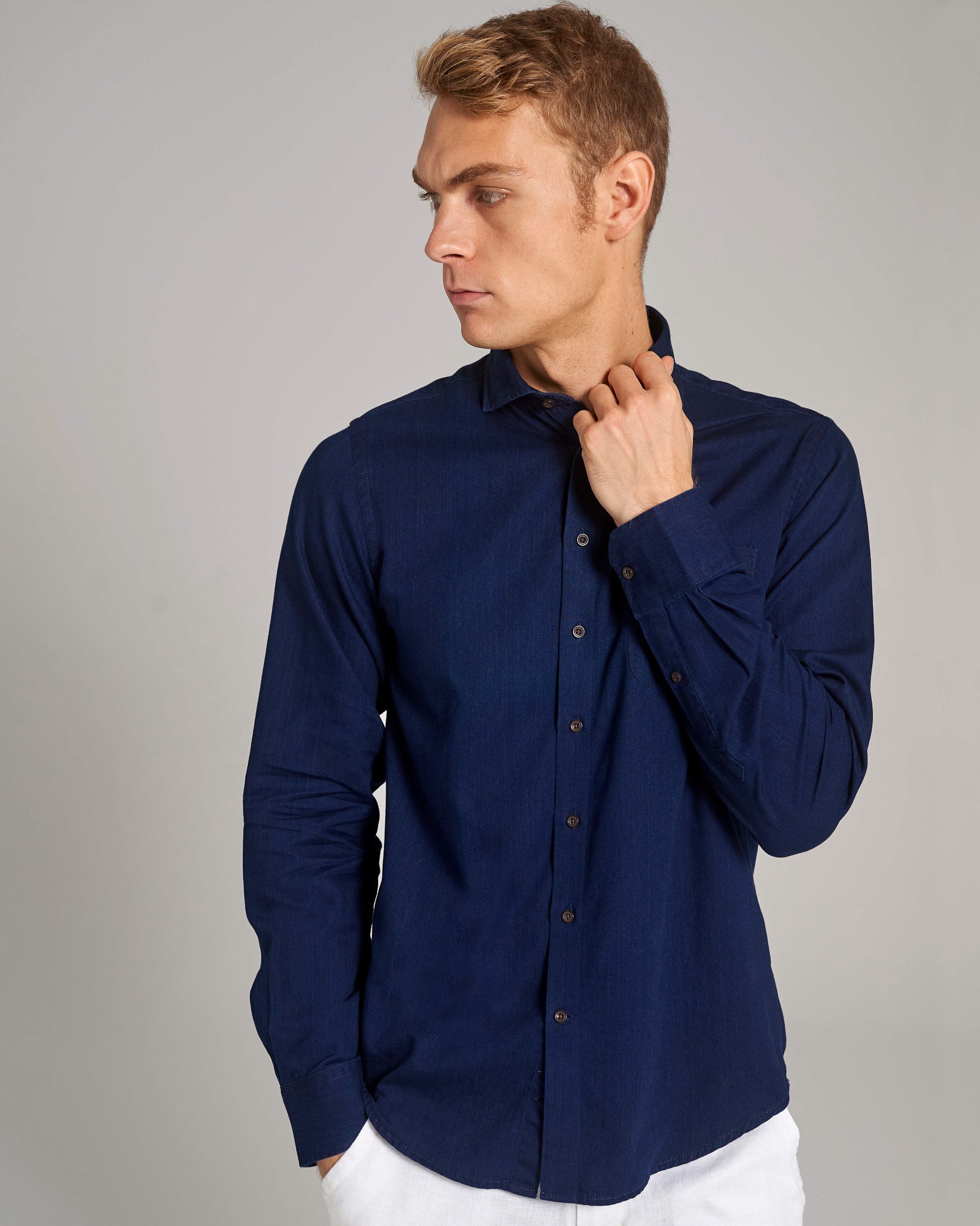 BS Norris Casual Slim Fit Skjorte - Dark indigo