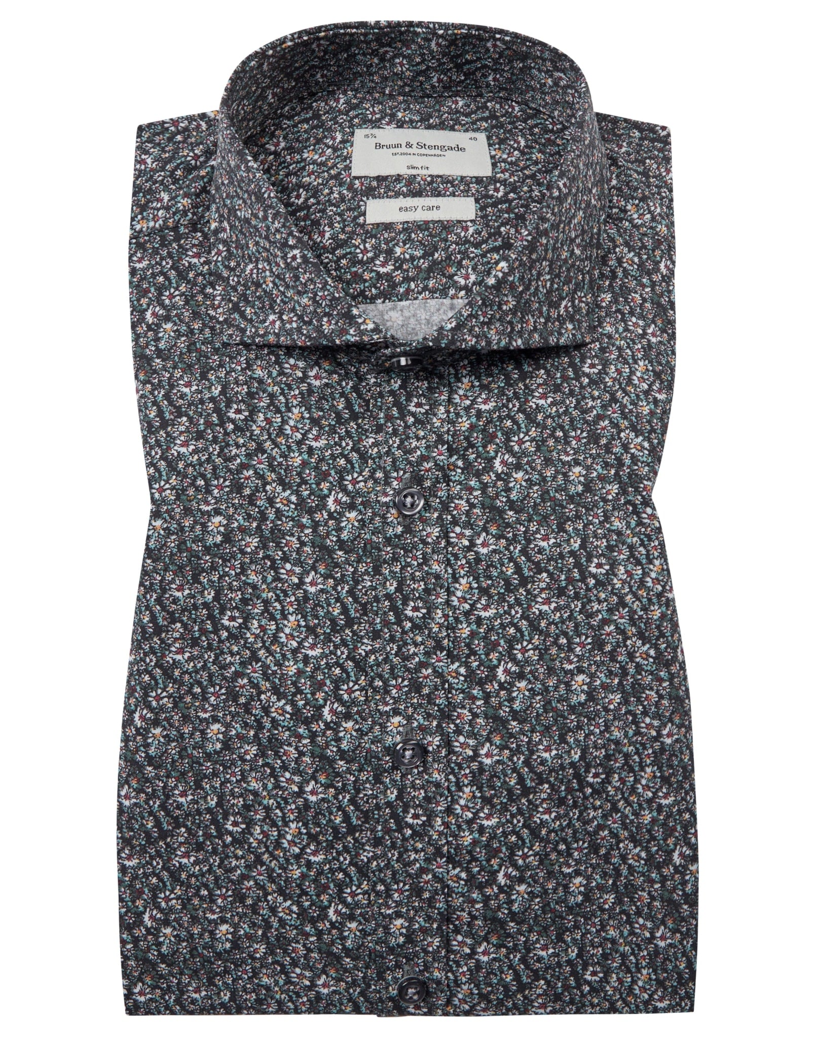 BS Lorenzo Slim Fit Skjorte - Dark Green