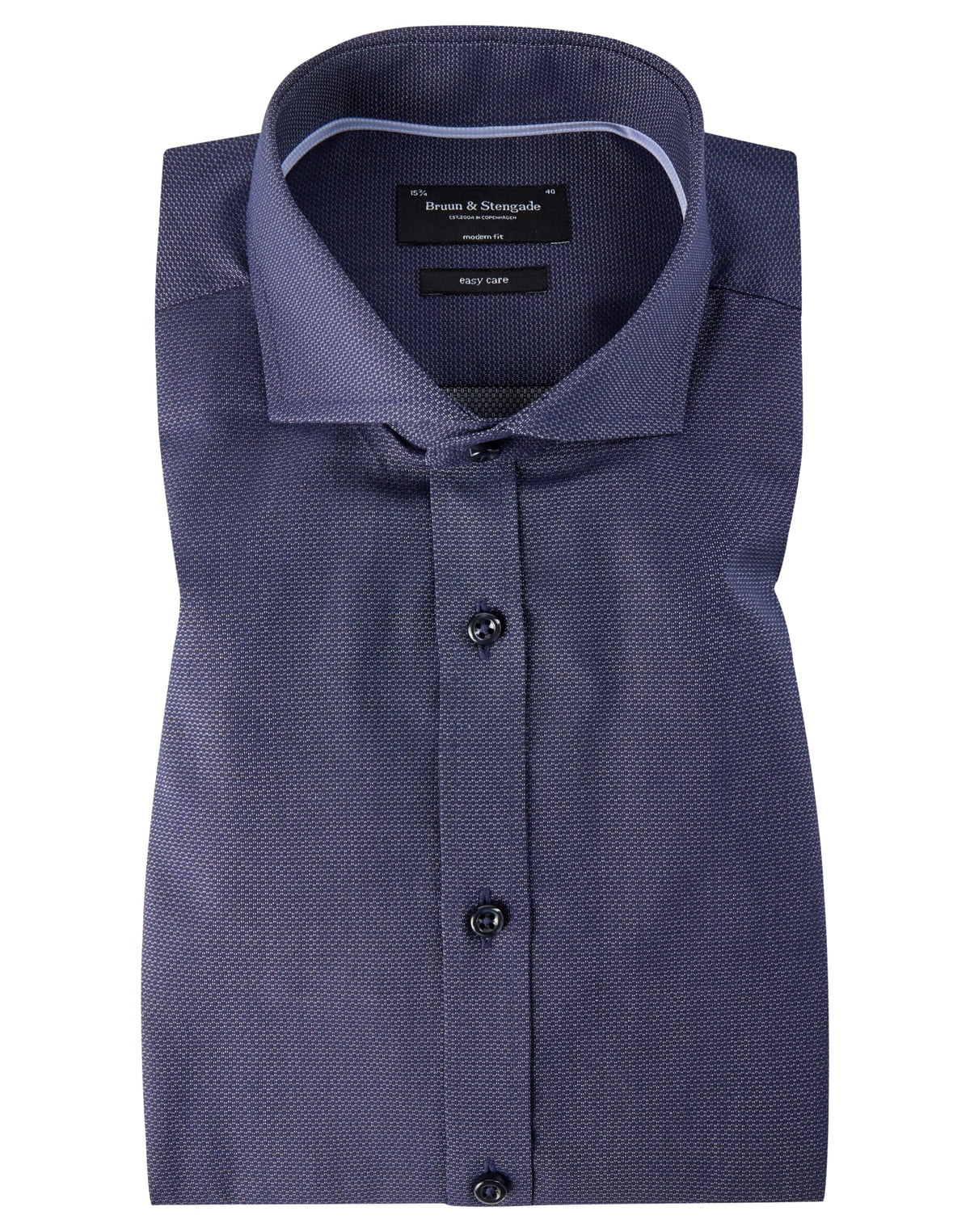 BS Matteo Modern Fit Shirt Navy - Navy
