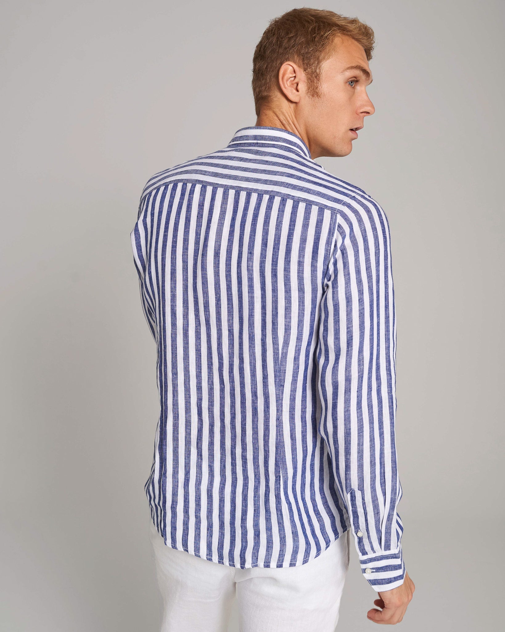 BS Esteban Casual Modern Fit Skjorte - Blue/White