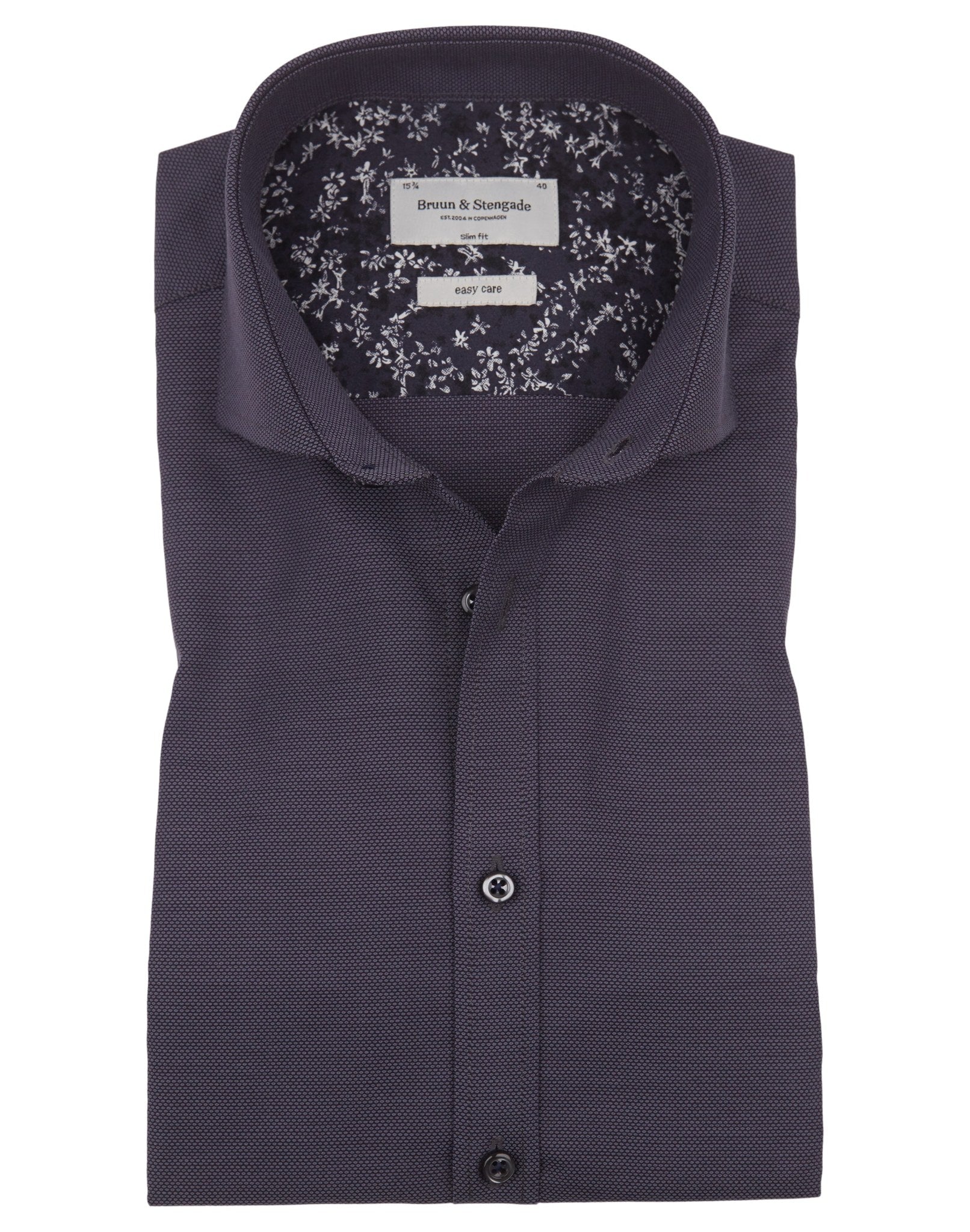 BS Opie Slim Fit Skjorte - Thunder