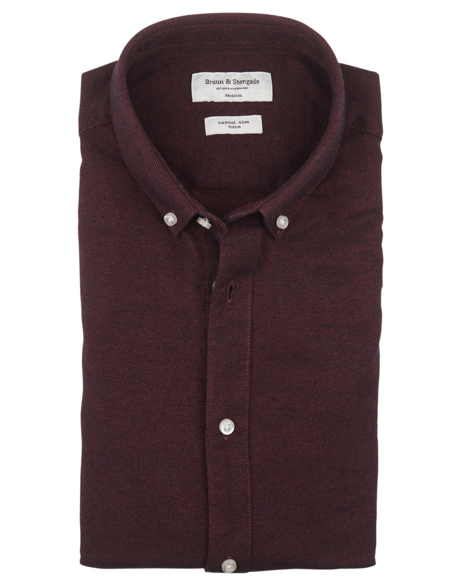 BS Osaka Slim Fit Skjorte - Bordeaux
