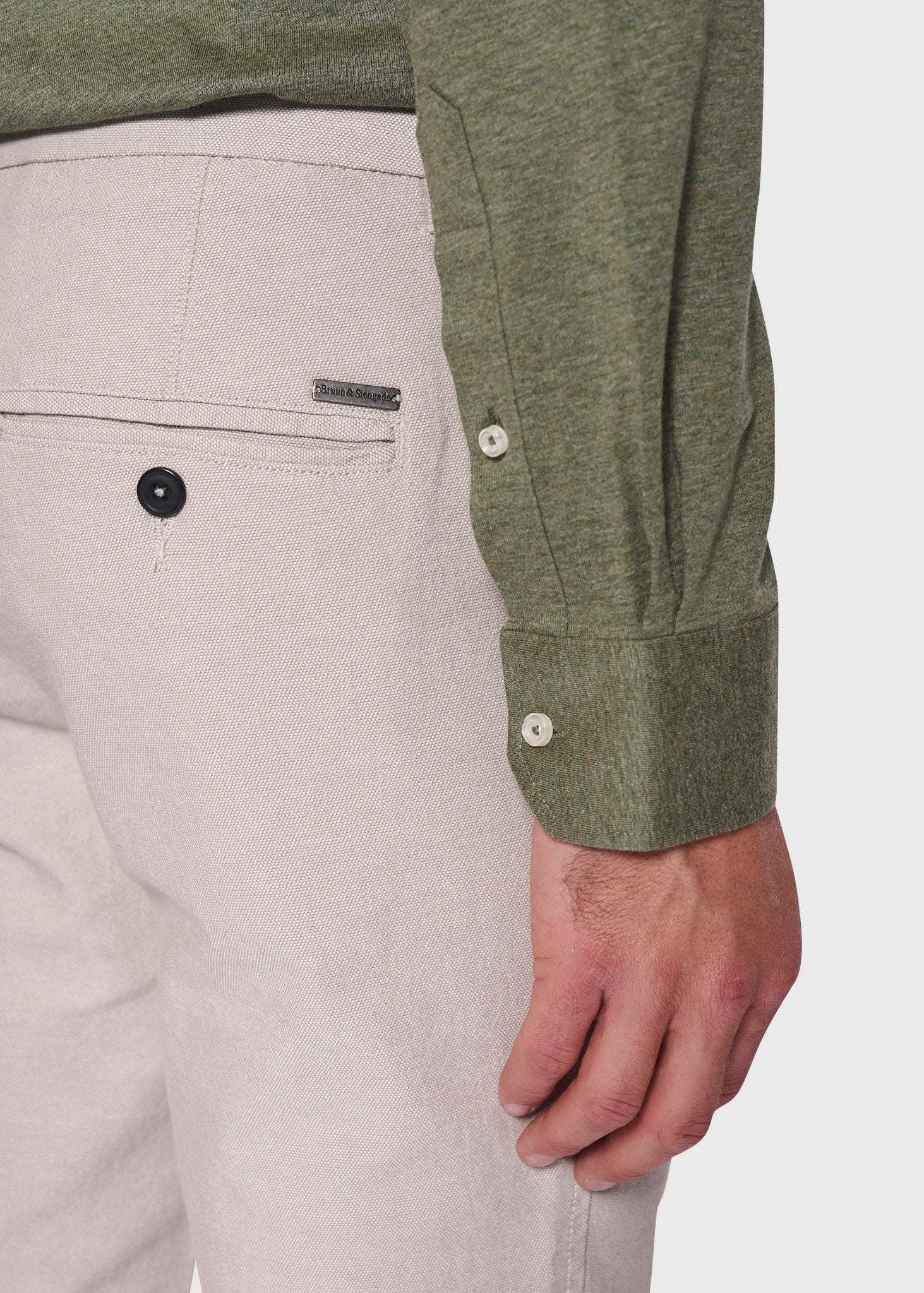 BS Parrot Slim Fit Skjorte - Green