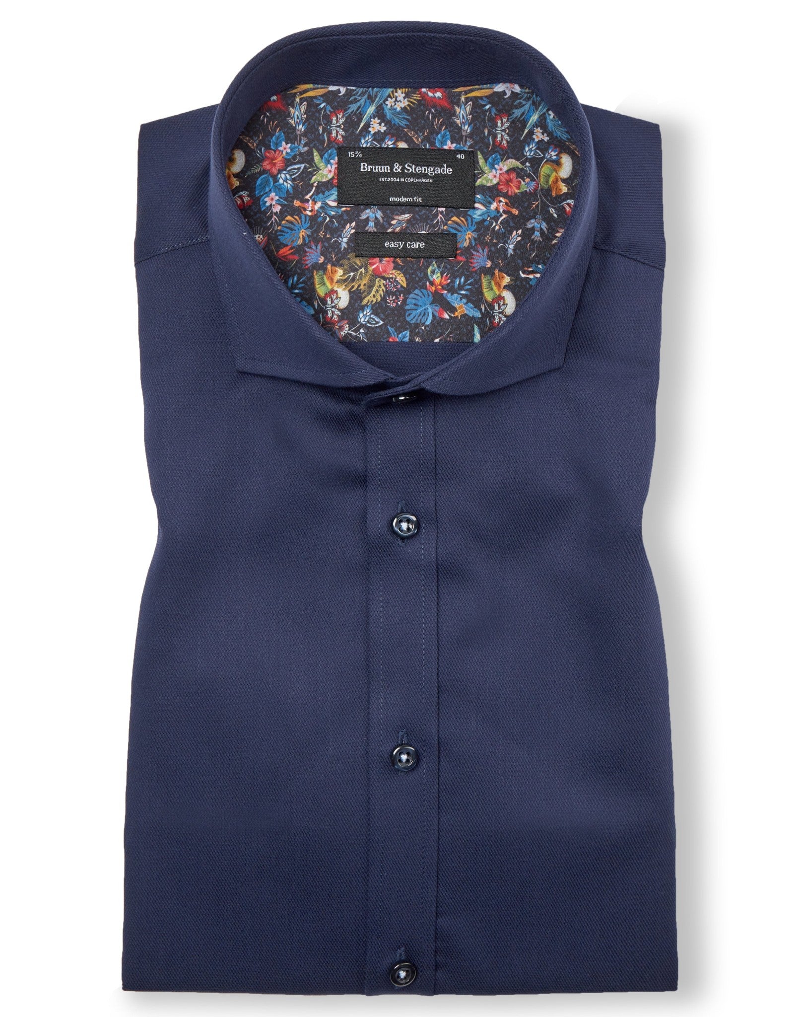 BS Pukki Modern Fit Skjorte - Navy