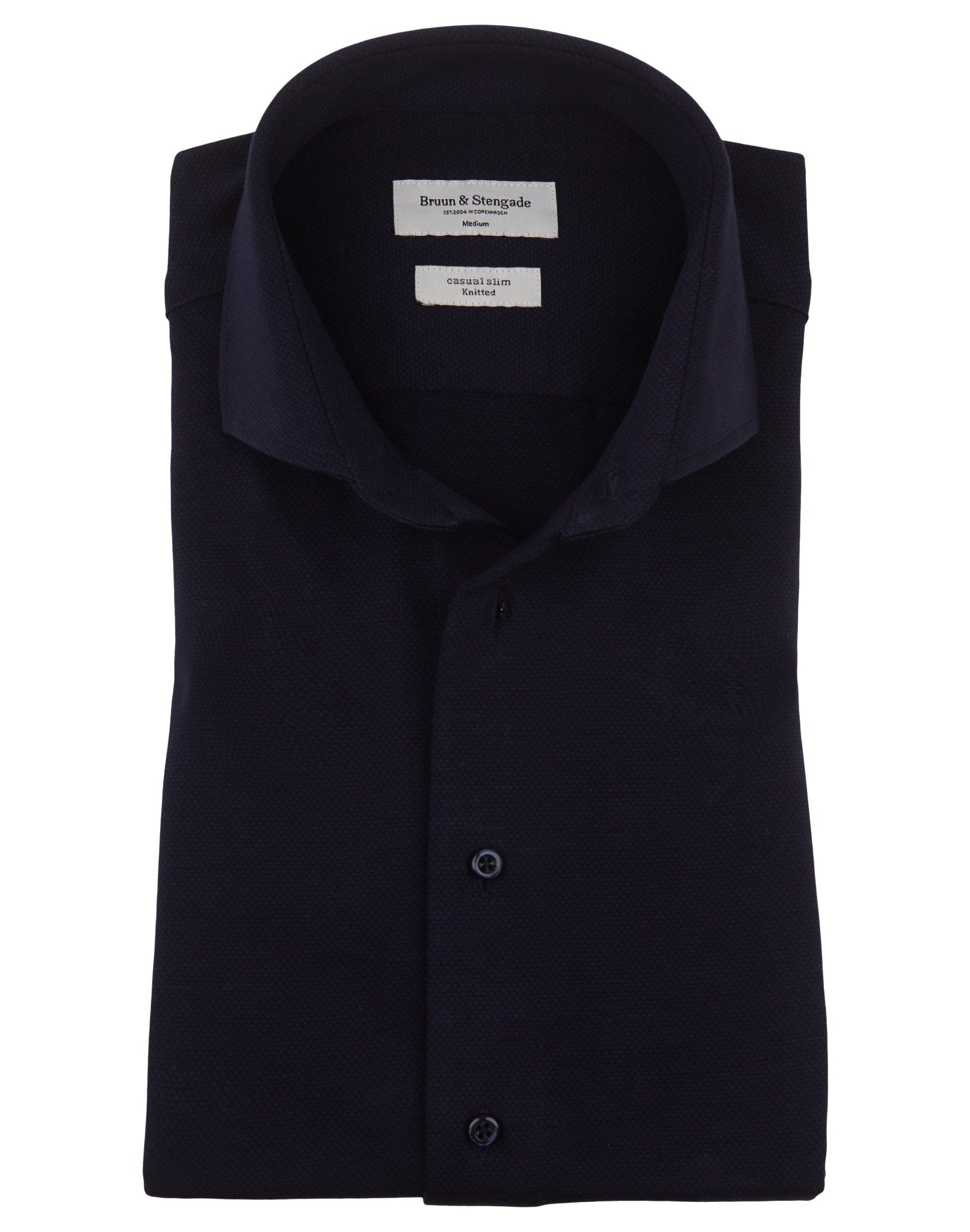 BS Sagan Slim Fit Skjorte - Navy