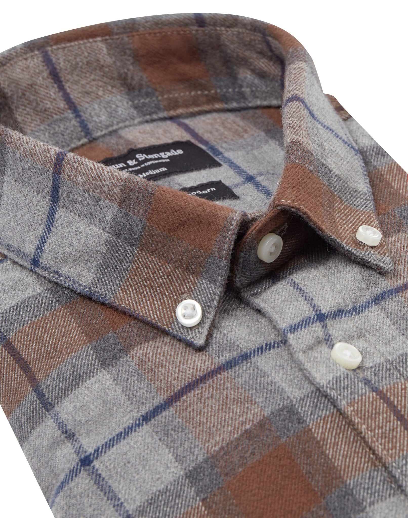 BS Sanneh Casual Modern Fit Skjorte - Brown