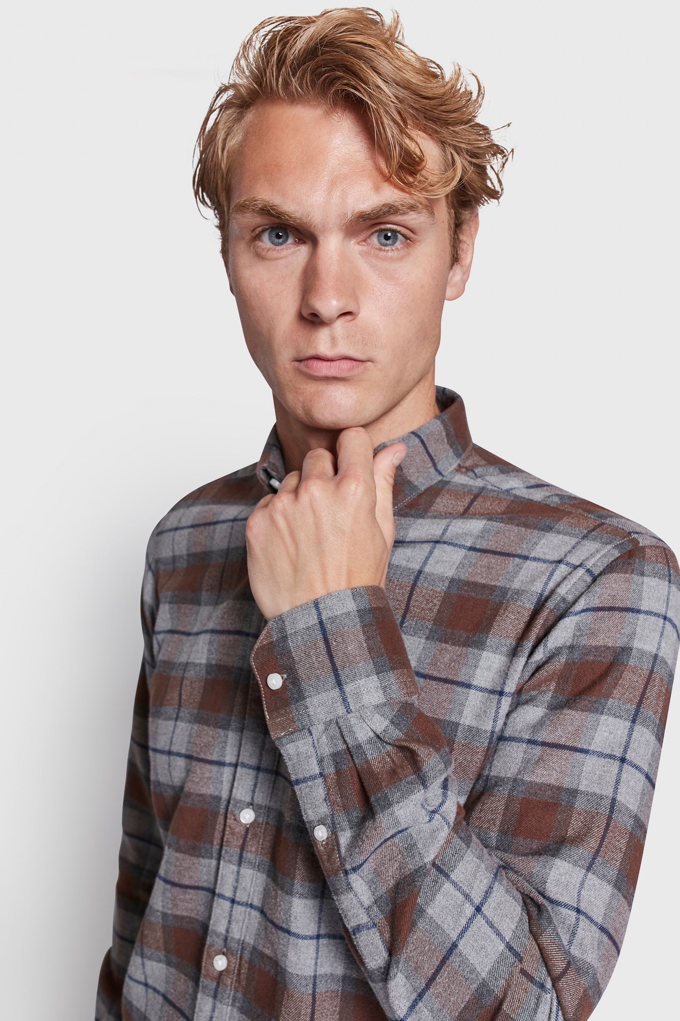 BS Sanneh Casual Modern Fit Skjorte - Brown