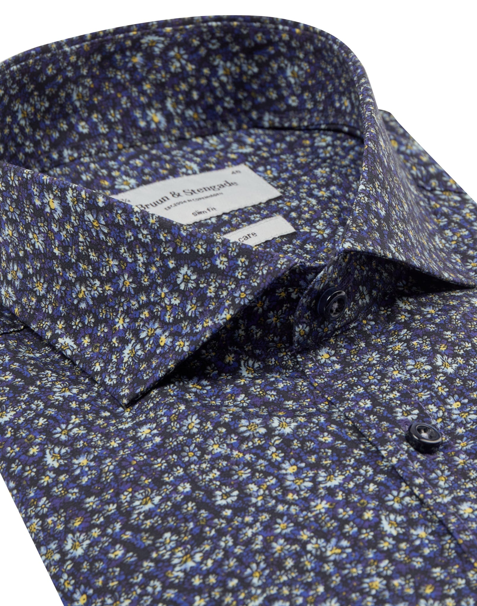 BS Saucedo Slim Fit Skjorte - Navy
