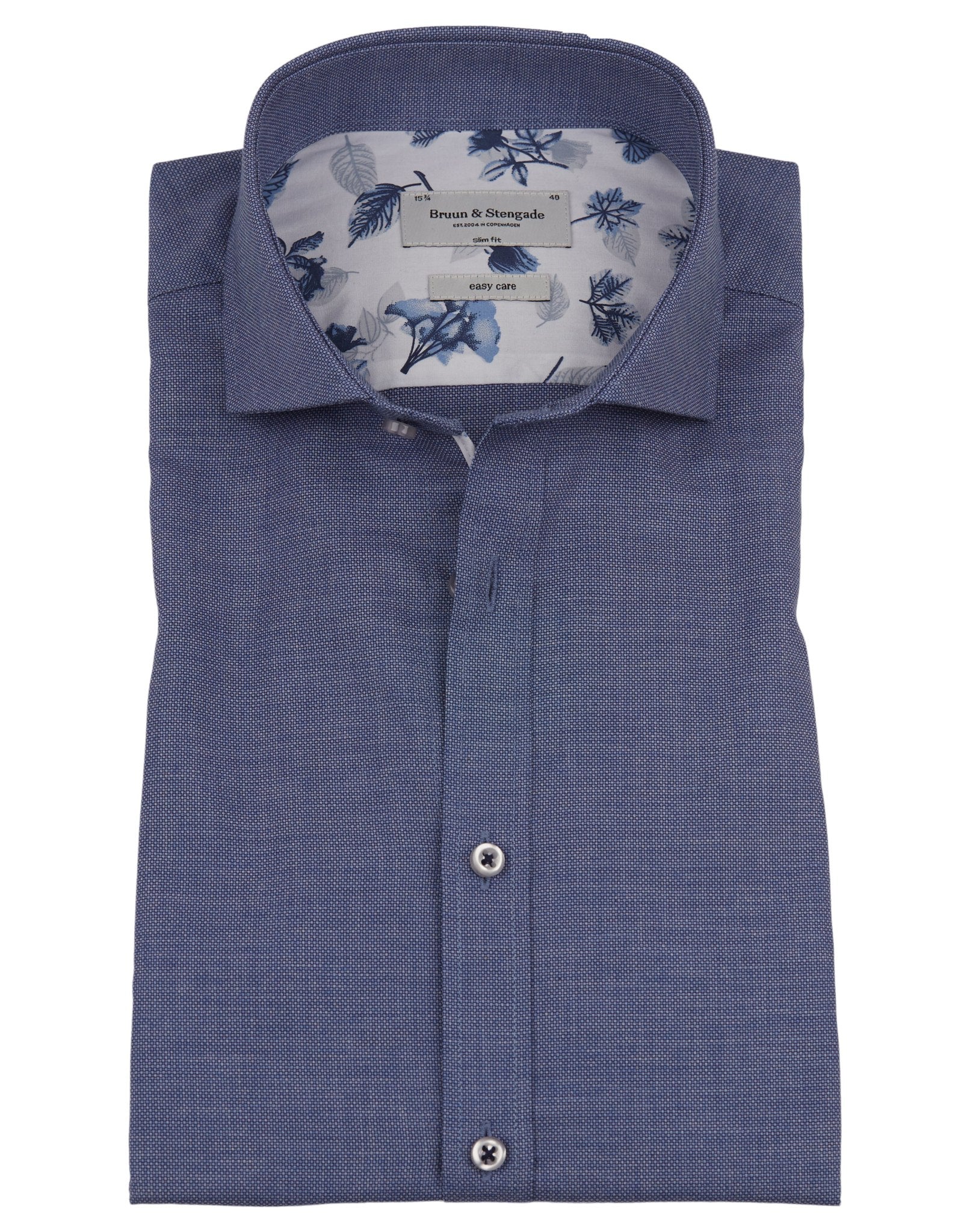 BS Schrader Slim Fit Skjorte - Dark Blue
