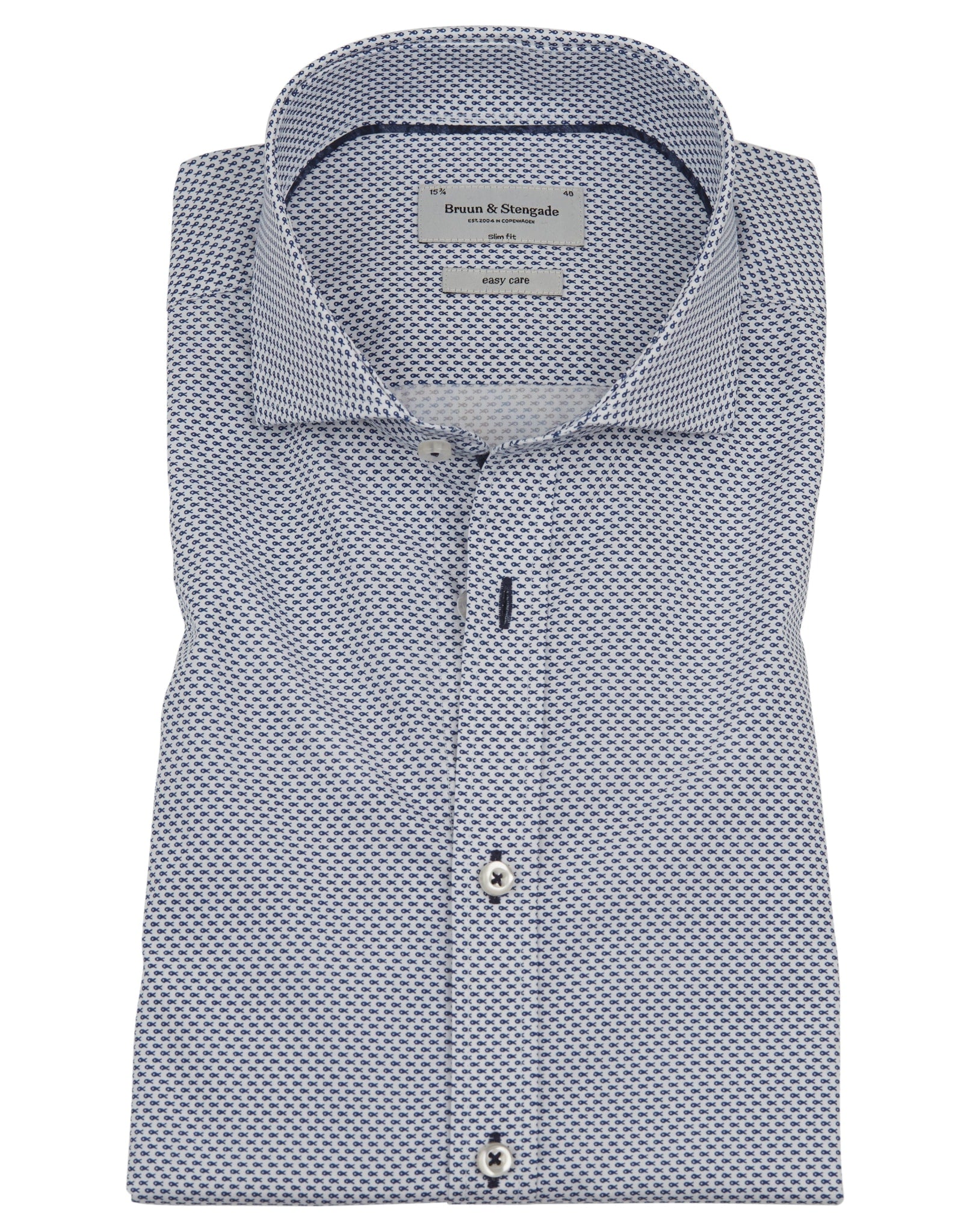 BS Skyler Slim Fit Skjorte - Navy
