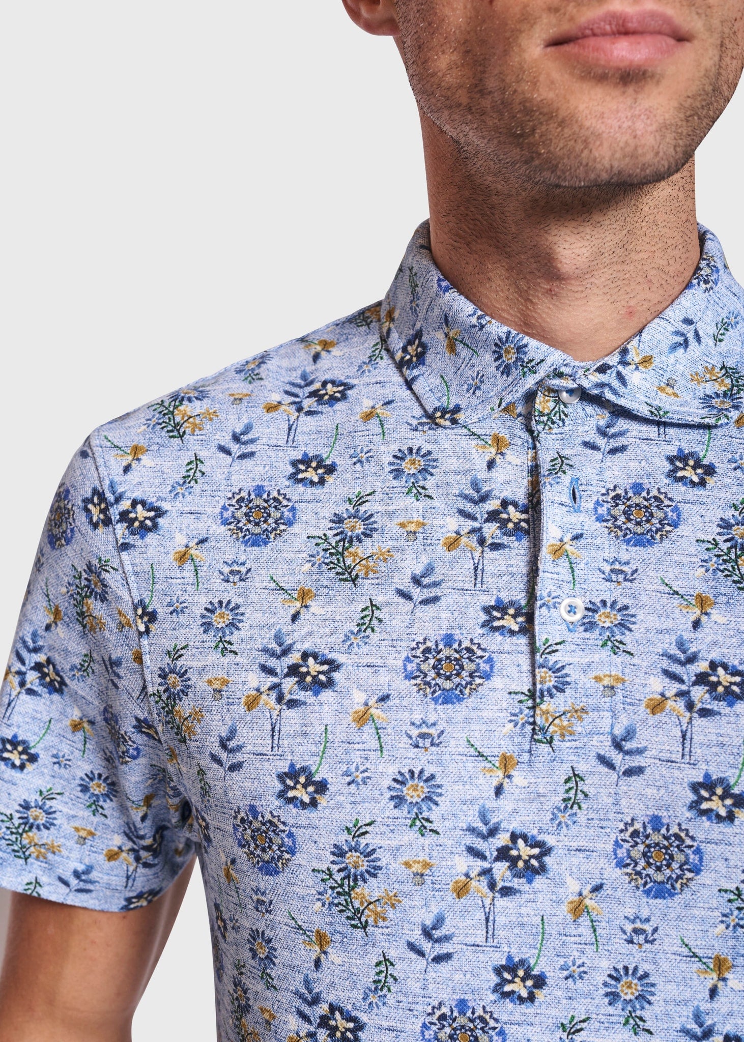 BS Subbu Regular Fit Polo - Light Blue