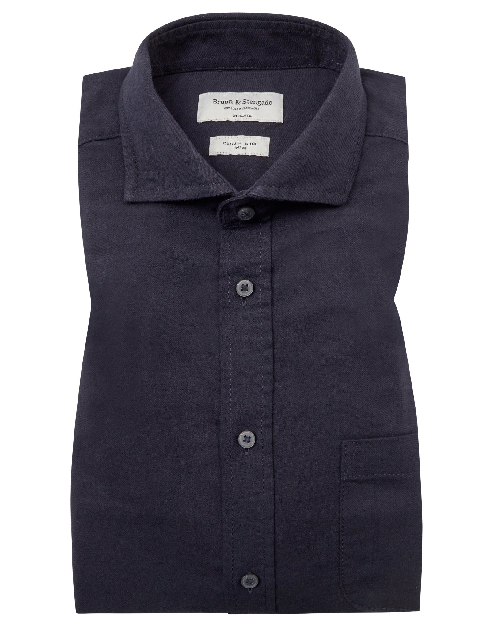 BS Sulayman Casual Slim Fit Skjorte - Navy