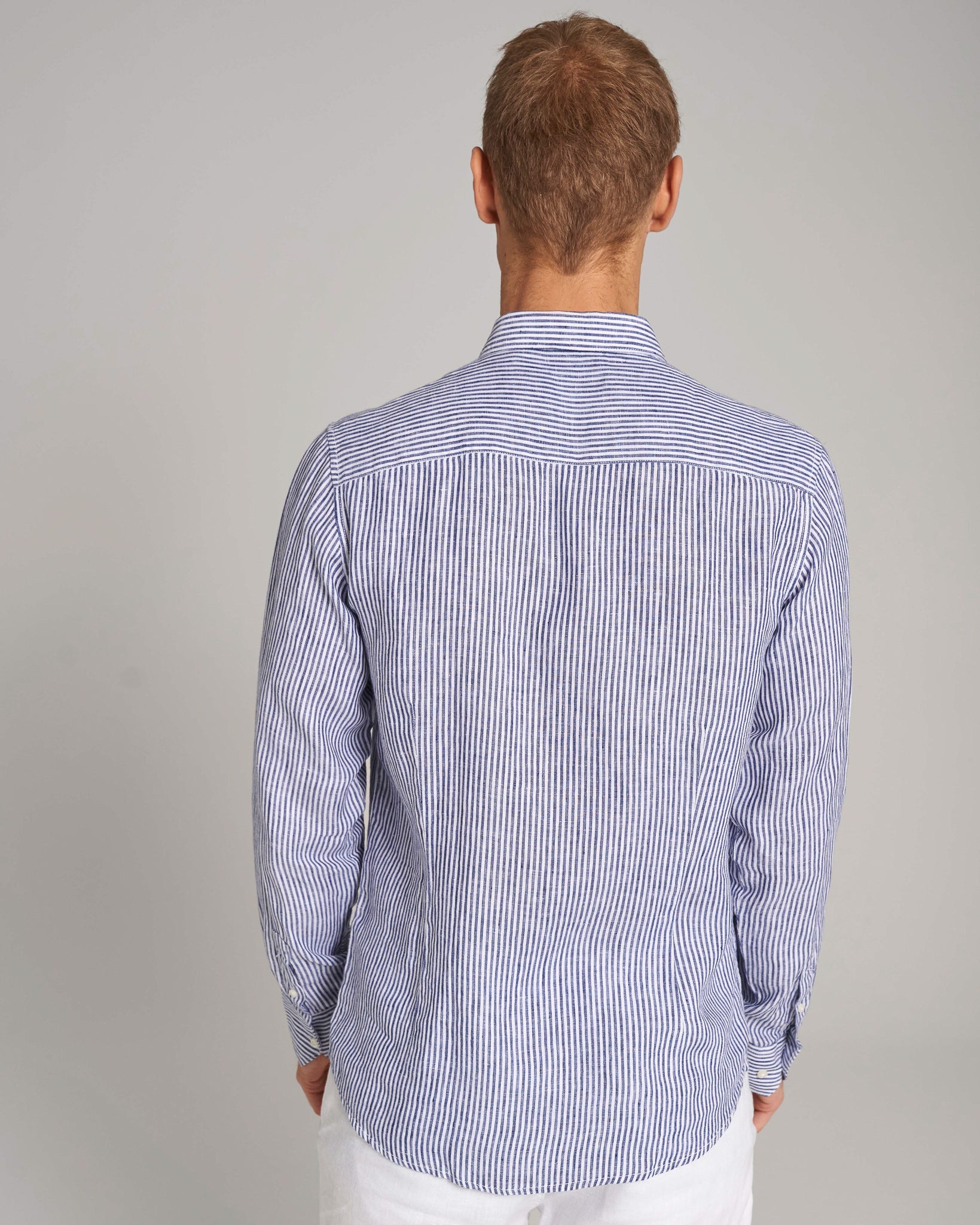 BS Valtteri Casual Modern Fit Shirt - Navy/White