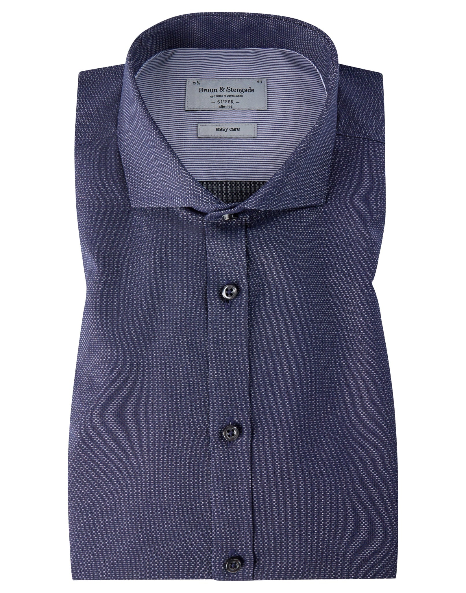 BS Wan Super Slim Fit Skjorte - Dark Blue