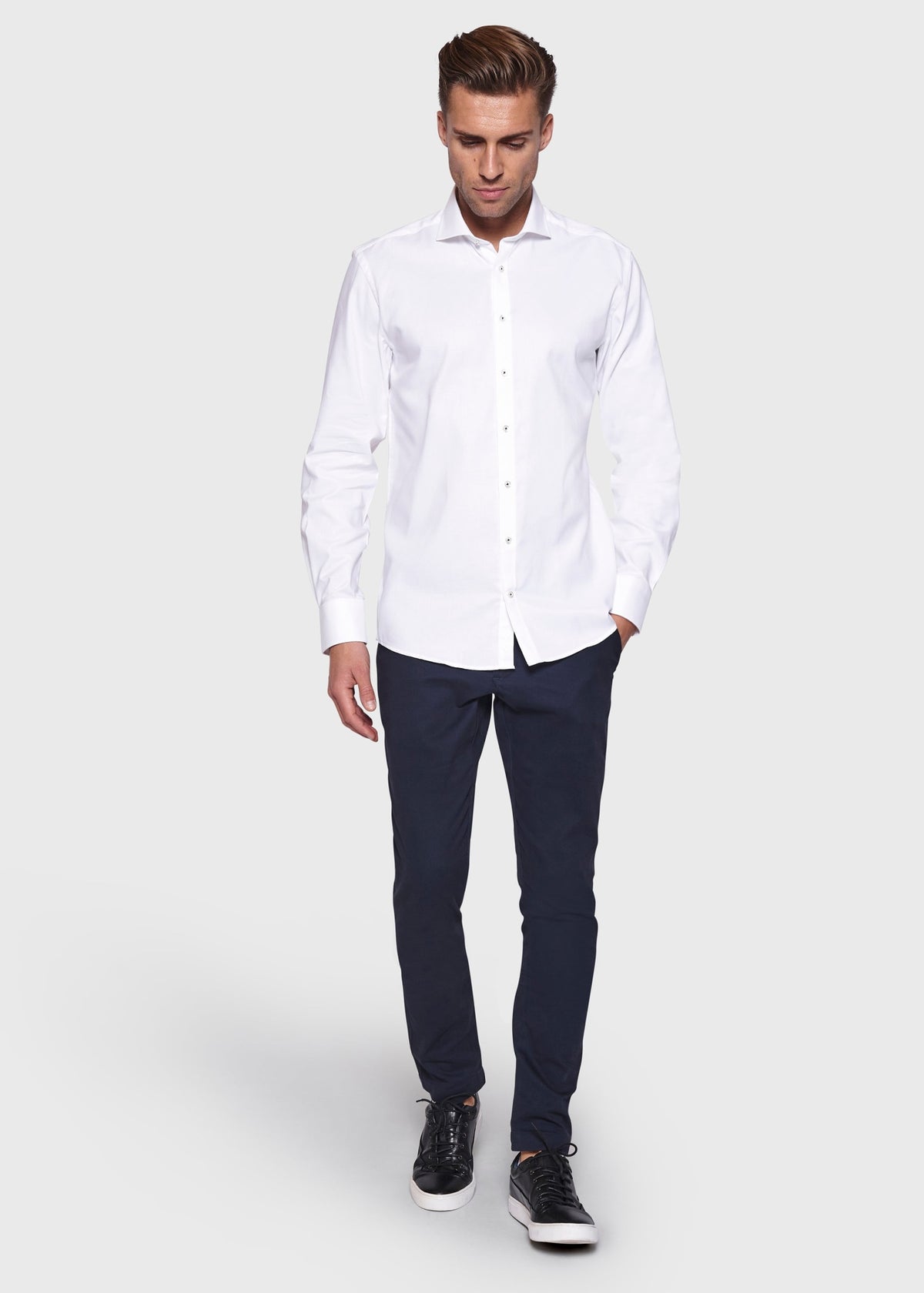 BS Weston Slim Fit Shirt - White