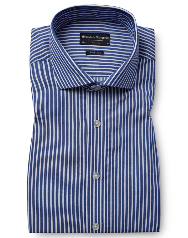 BS Terry Modern Fit Shirt - Dark Blue/White