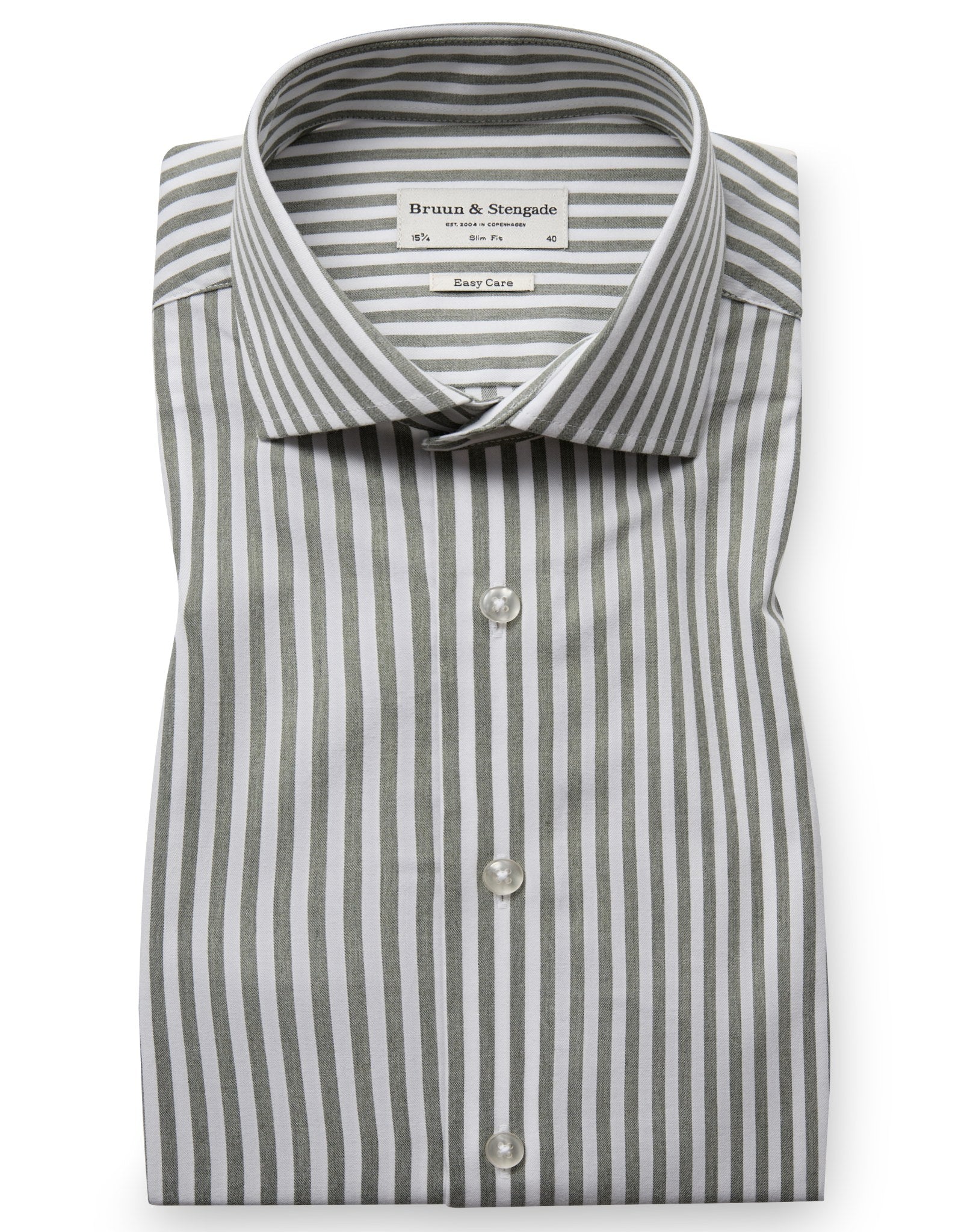 BS Capela Slim Fit Shirt - Green/White
