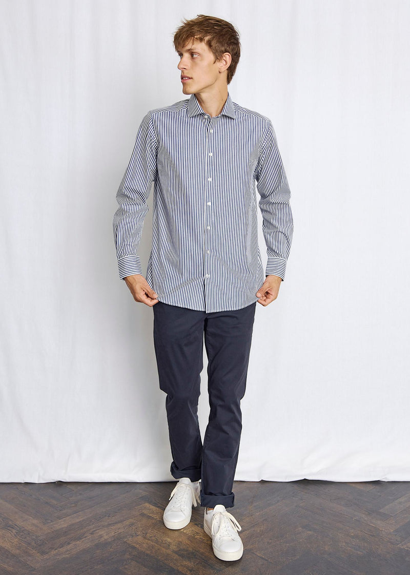 BS Rodriguez Slim Fit Shirt - Navy/White