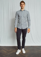 BS Kevin Modern Fit Shirt - Navy/White