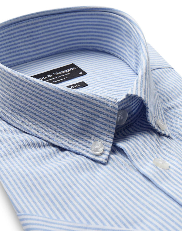 BS Altmaier Modern Fit Shirt - Light Blue/White