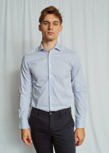 BS Griffin Slim Fit Shirt - Light Blue/White