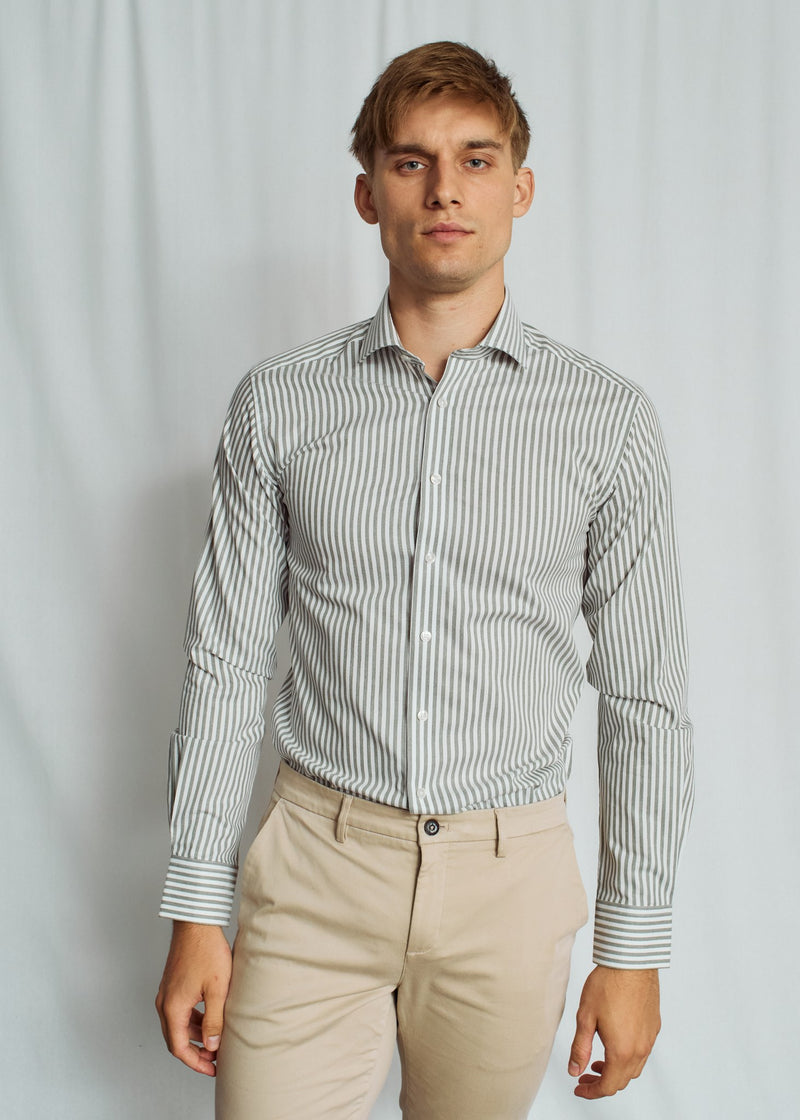 BS Lowry Modern Fit Shirt - Green/White