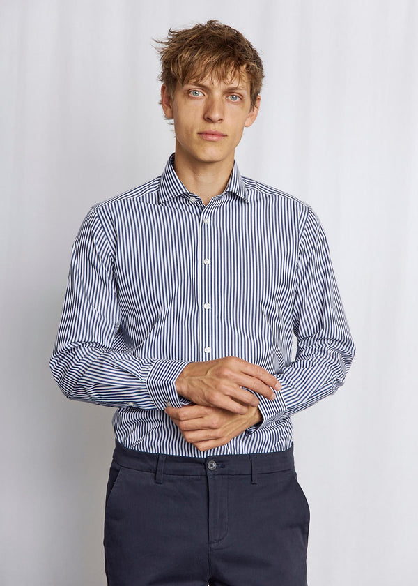 BS Rodriguez Slim Fit Shirt - Navy/White