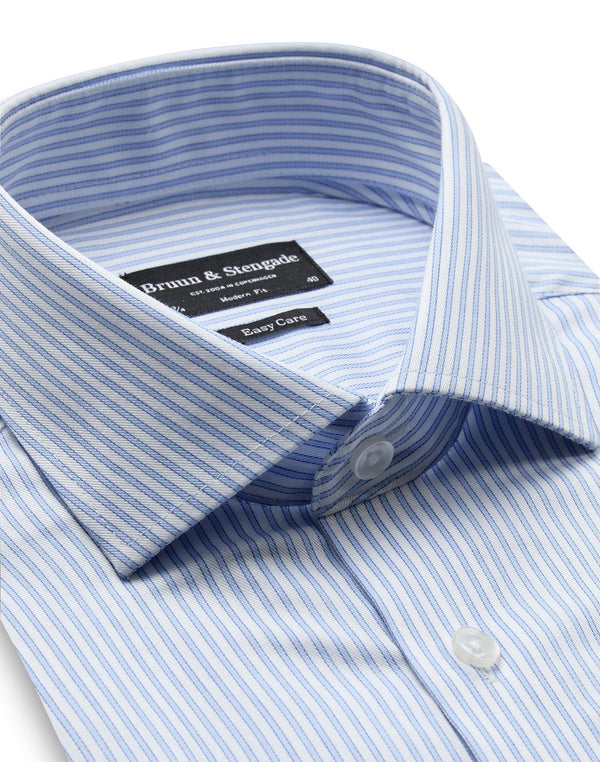 BS Alexei Modern Fit Shirt - Light Blue/White