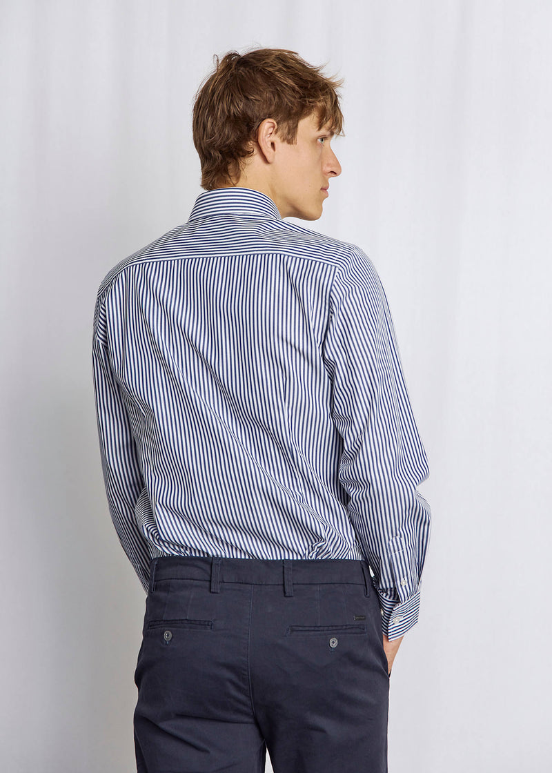 BS Rodriguez Slim Fit Shirt - Navy/White