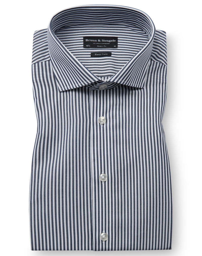 BS Kevin Modern Fit Shirt - Navy/White