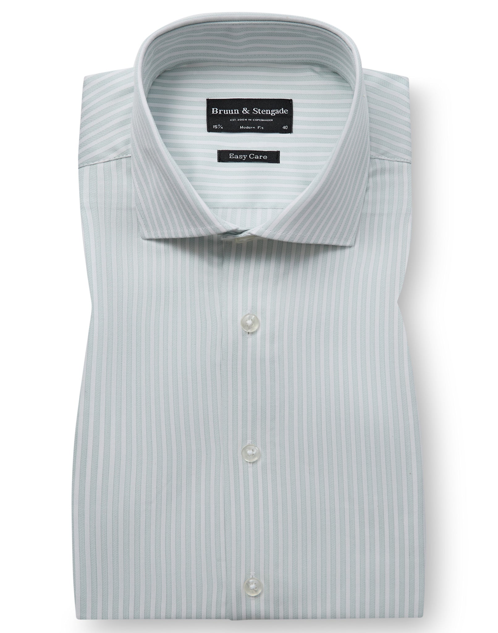 BS Fredric Modern Fit Shirt - Light Green/White