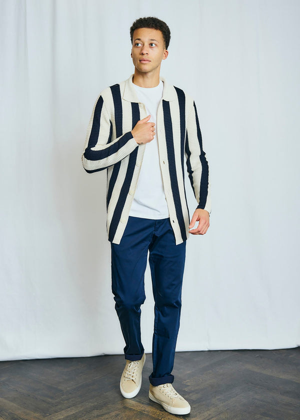 BS Sito Regular Fit Knitwear - Navy/White