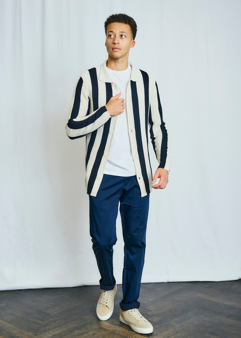 BS Sito Regular Fit Knitwear - Navy/White