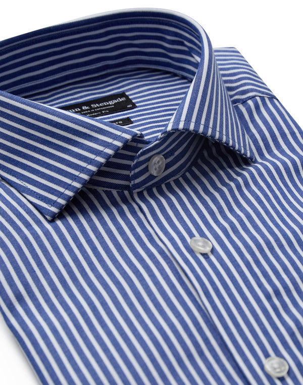 BS Terry Modern Fit Shirt - Dark Blue/White