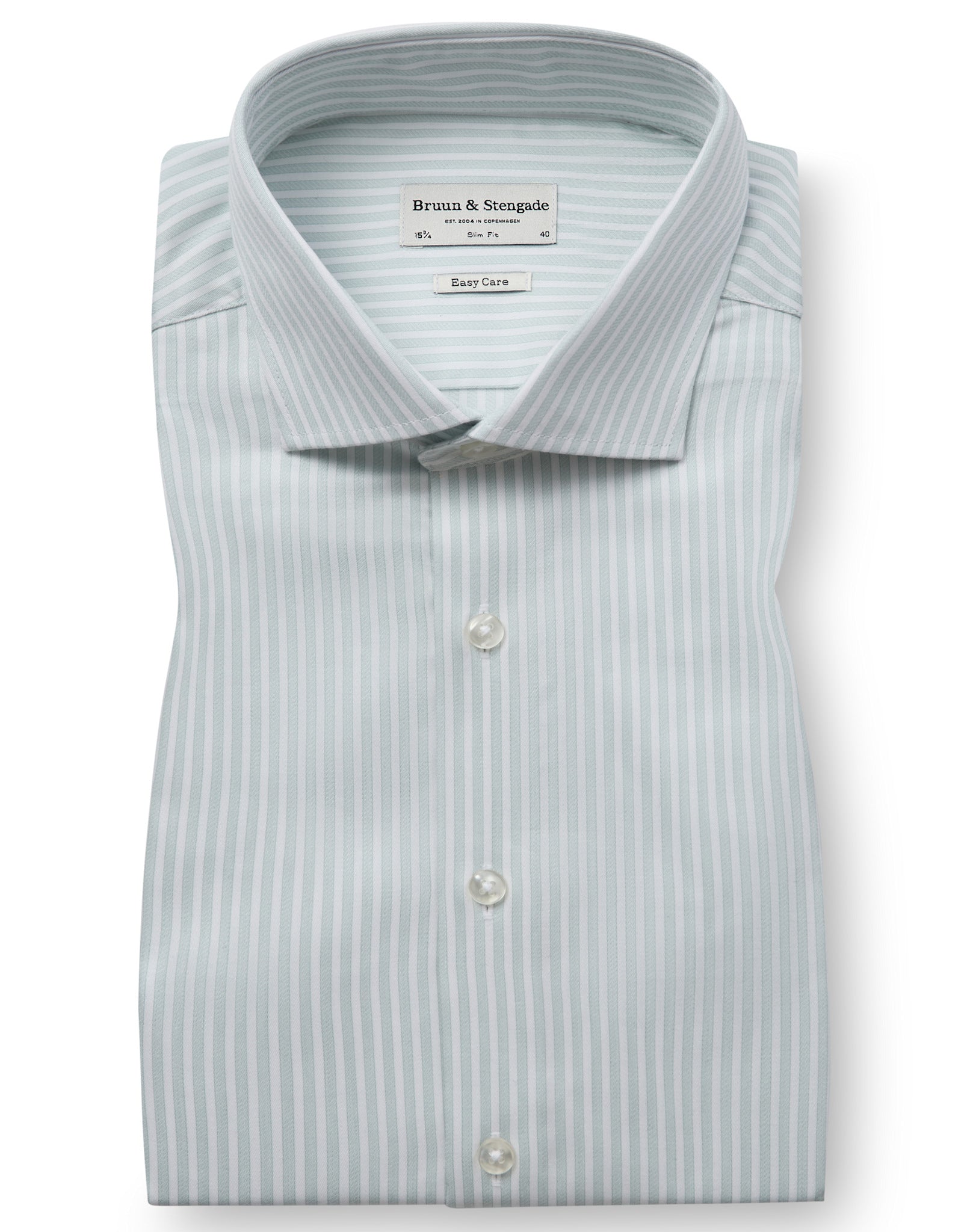 BS Ignacio Slim Fit Shirt - Light Green/White