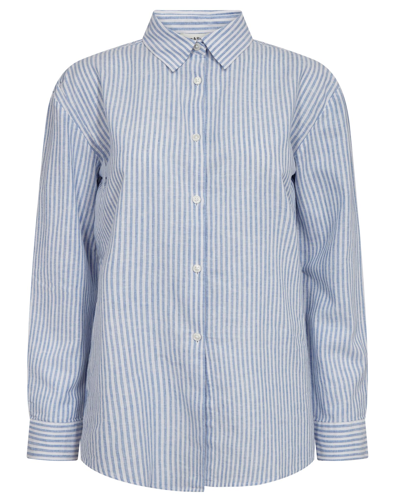 BS Marietta Regular Fit Shirt - Light Blue/White