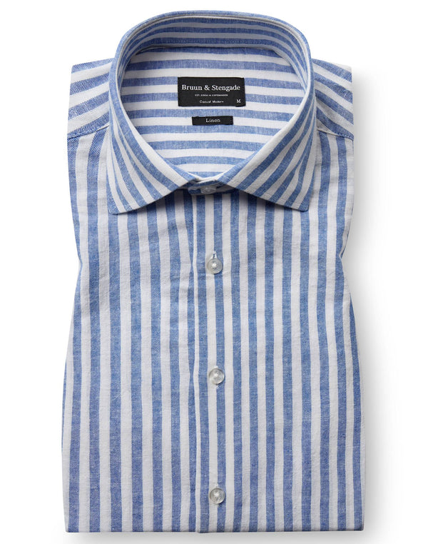 BS O'Sullivan Casual Modern Fit Shirt - Blue/White