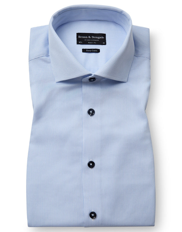 BS Seau Modern Fit Shirt - Light Blue/White